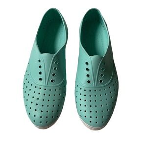 Native‎ Jefferson Shoes Womens Size 9 Turquoise Teal Perforated Slip On Sneakers
